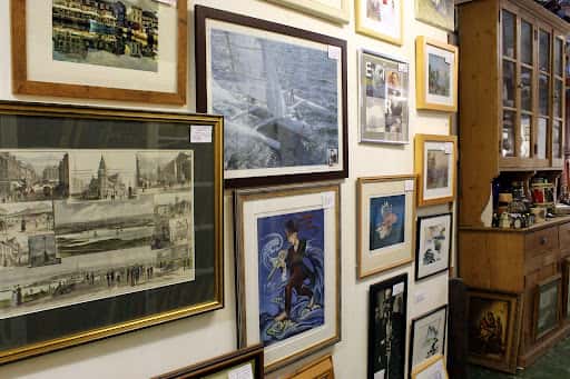 Inside Parade Antiques on the Barbican in Plymouth