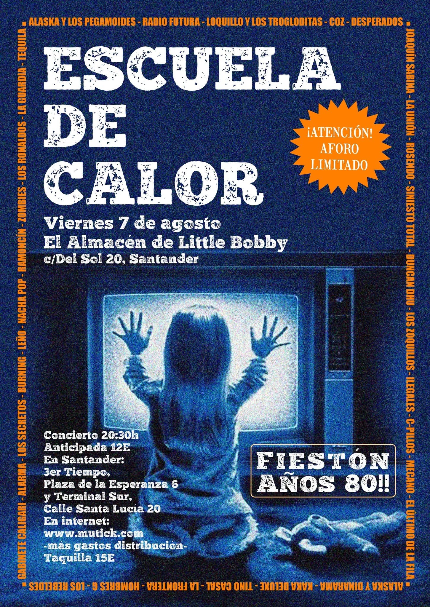 Fiesta Años 80 con Escuela de Calor