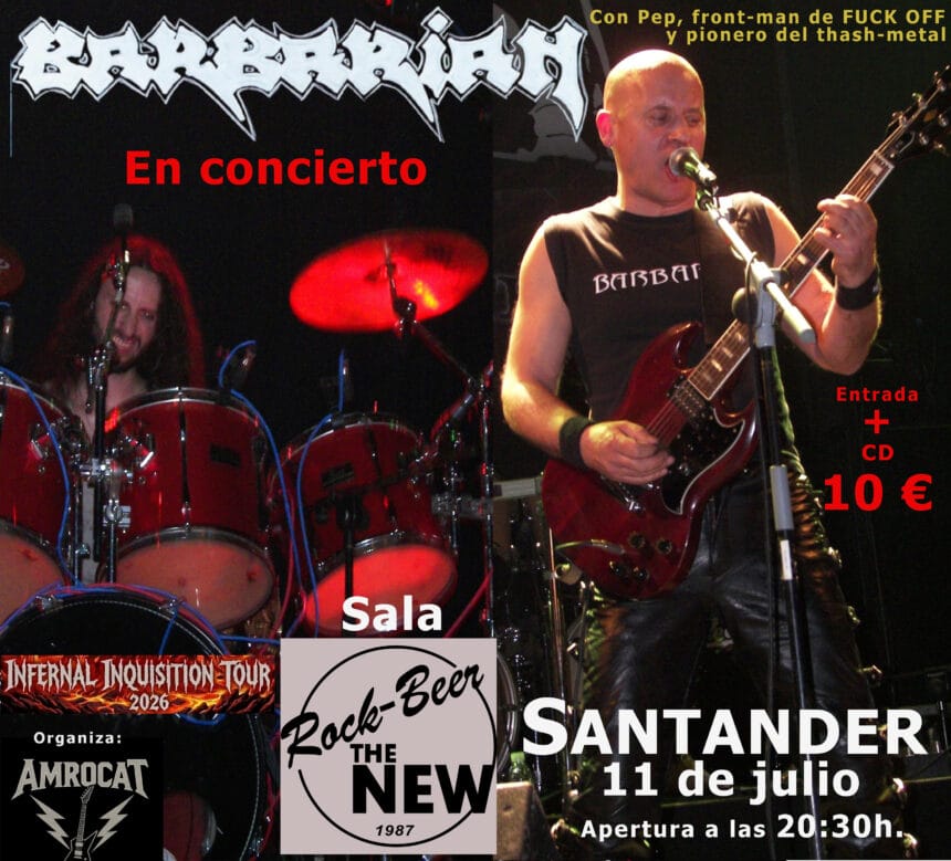 Concierto de Barbarian - Infernal Inquisition Tour 2026