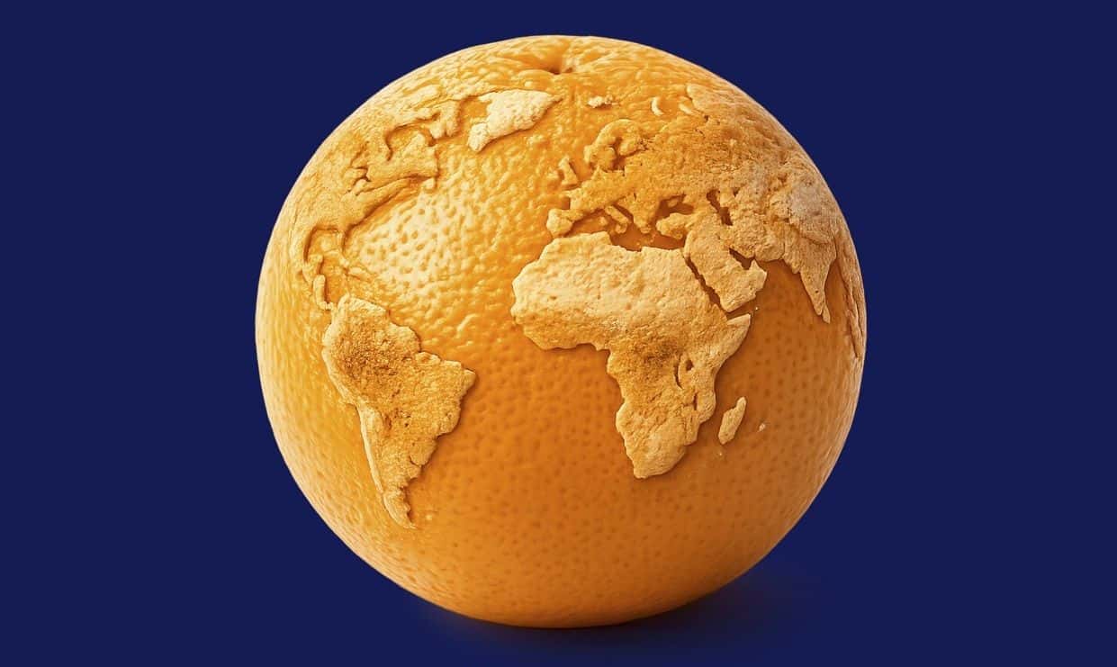 Si la Tierra fuera una naranja. Un paseo a escala por el sistema solar