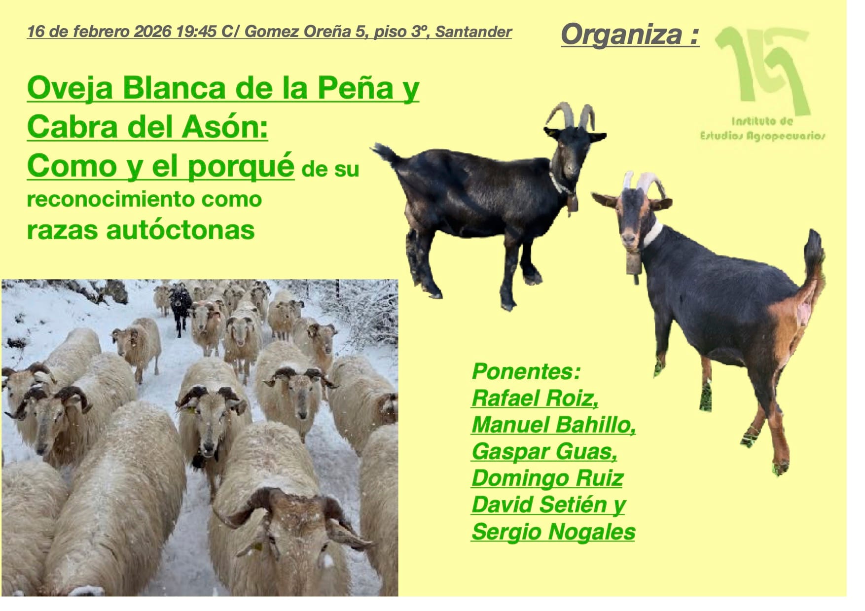 Oveja blanca de la Peña y Cabra del Asón. Cómo y el porqué de su reconocimiento como razas autóctonas