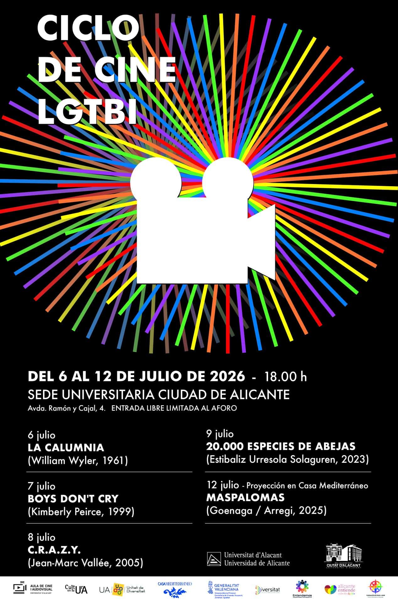 Ciclo de Cine LGTBI+ con motivo del Orgullo 2026
