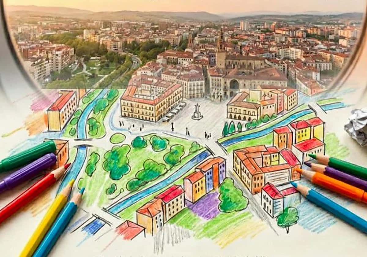 Concurso de dibujo infantil: ¿Cómo te imaginas Gasteiz desde el cielo?