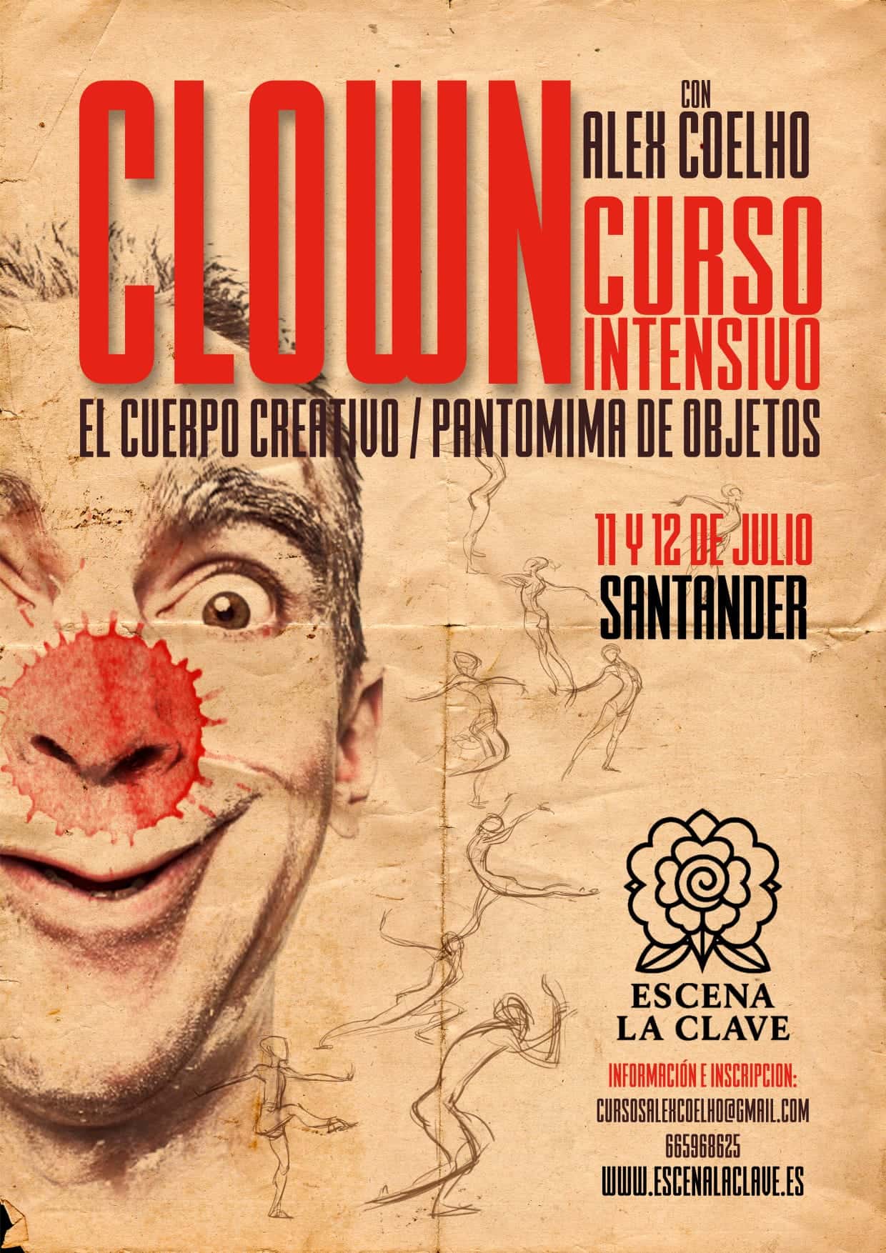 Curso Intensivo: El Cuerpo Creativo / Pantomima de objetos y comedia fisica en la impro y el clown