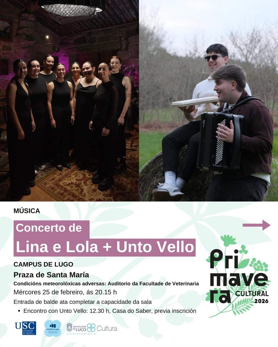 Concierto de Lina e Lola y Unto Vello