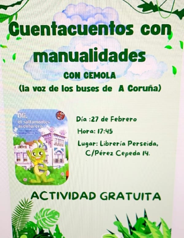 Cuentacuentos con Gemola: Oli, el saltamontes aventurero