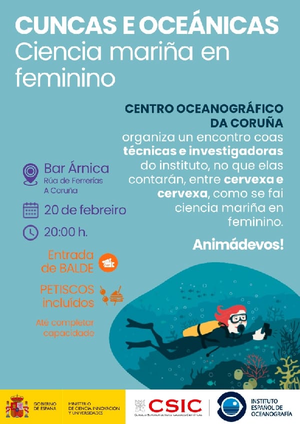Cuncas e Oceánicas: Ciencia mariña en feminino