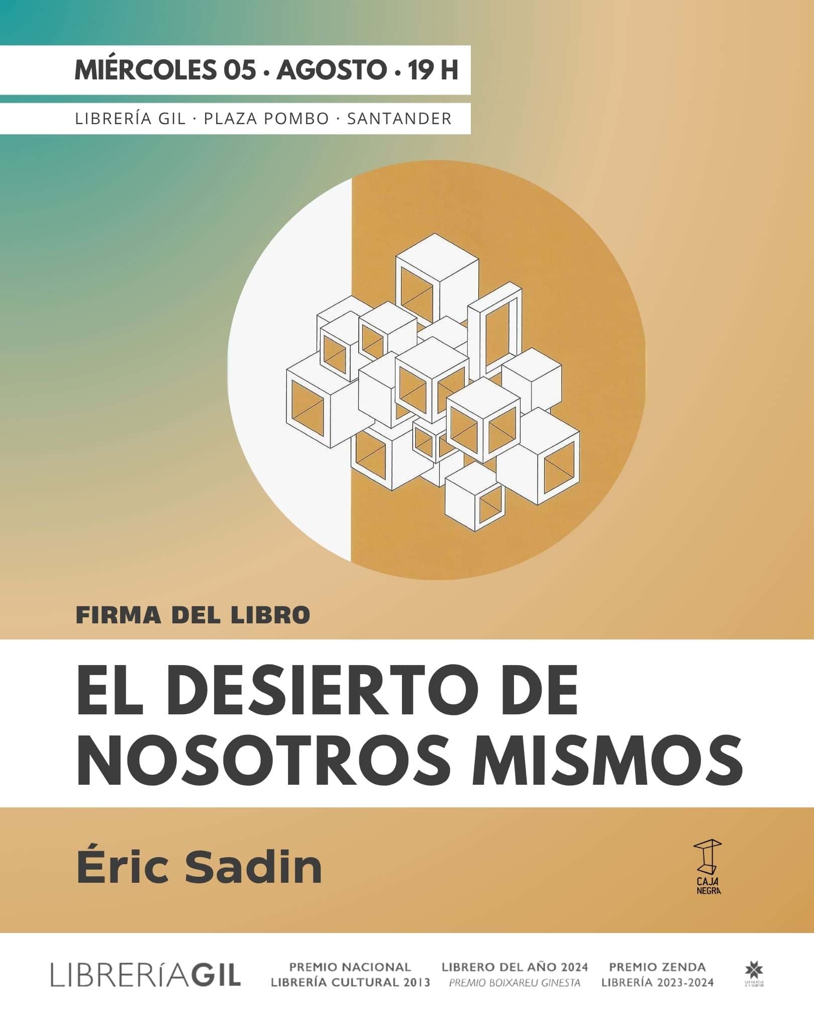 Firma de ejemplares de 'El desierto de nosotros mismos' de Éric Sadin