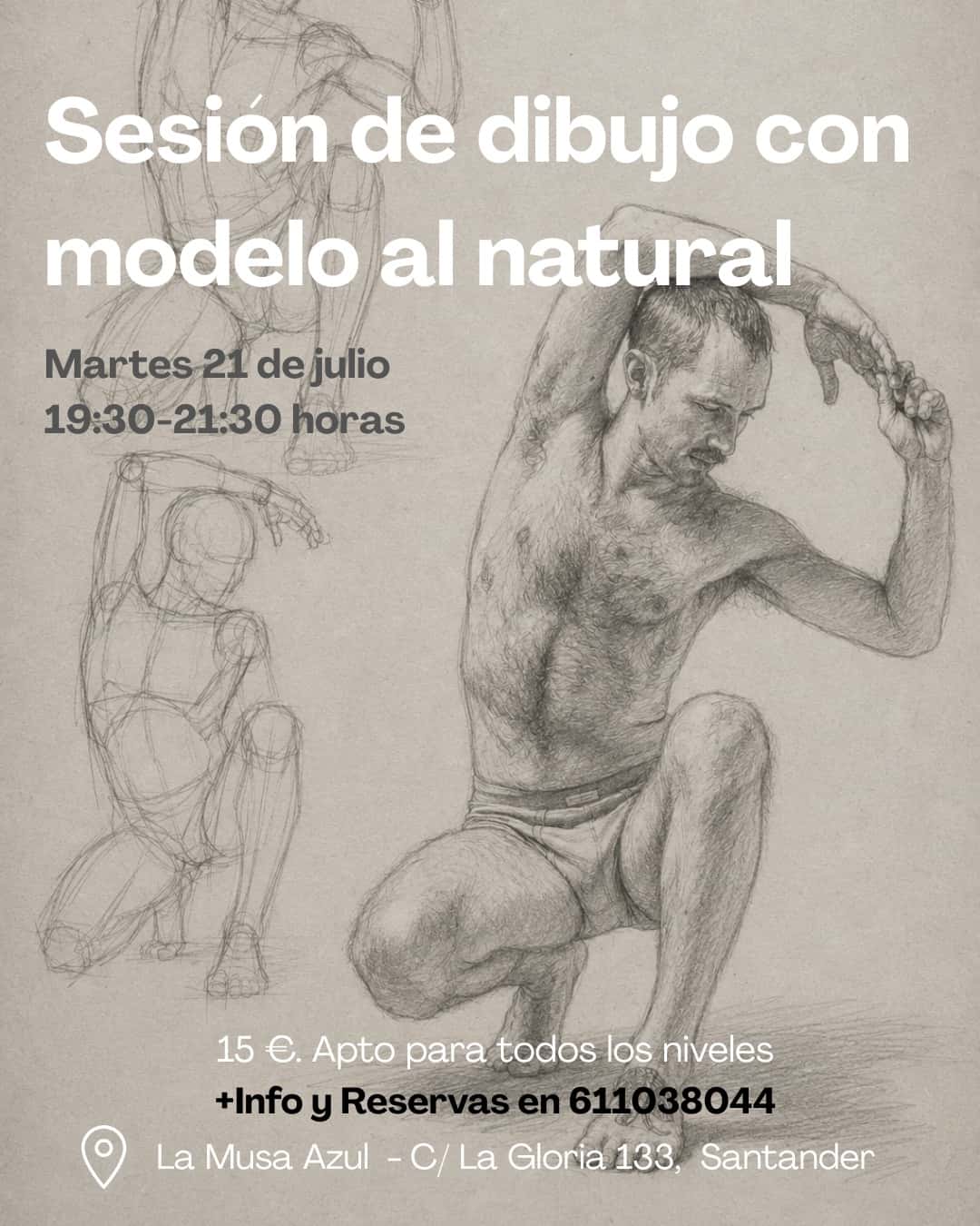 Taller: sesión de dibujo con modelo al natural