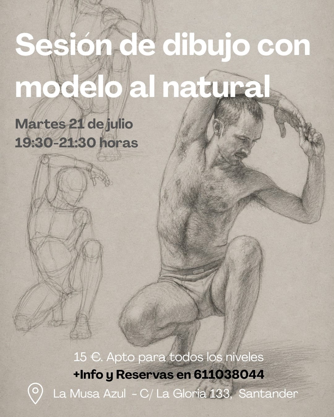 Taller: sesión de dibujo con modelo al natural
