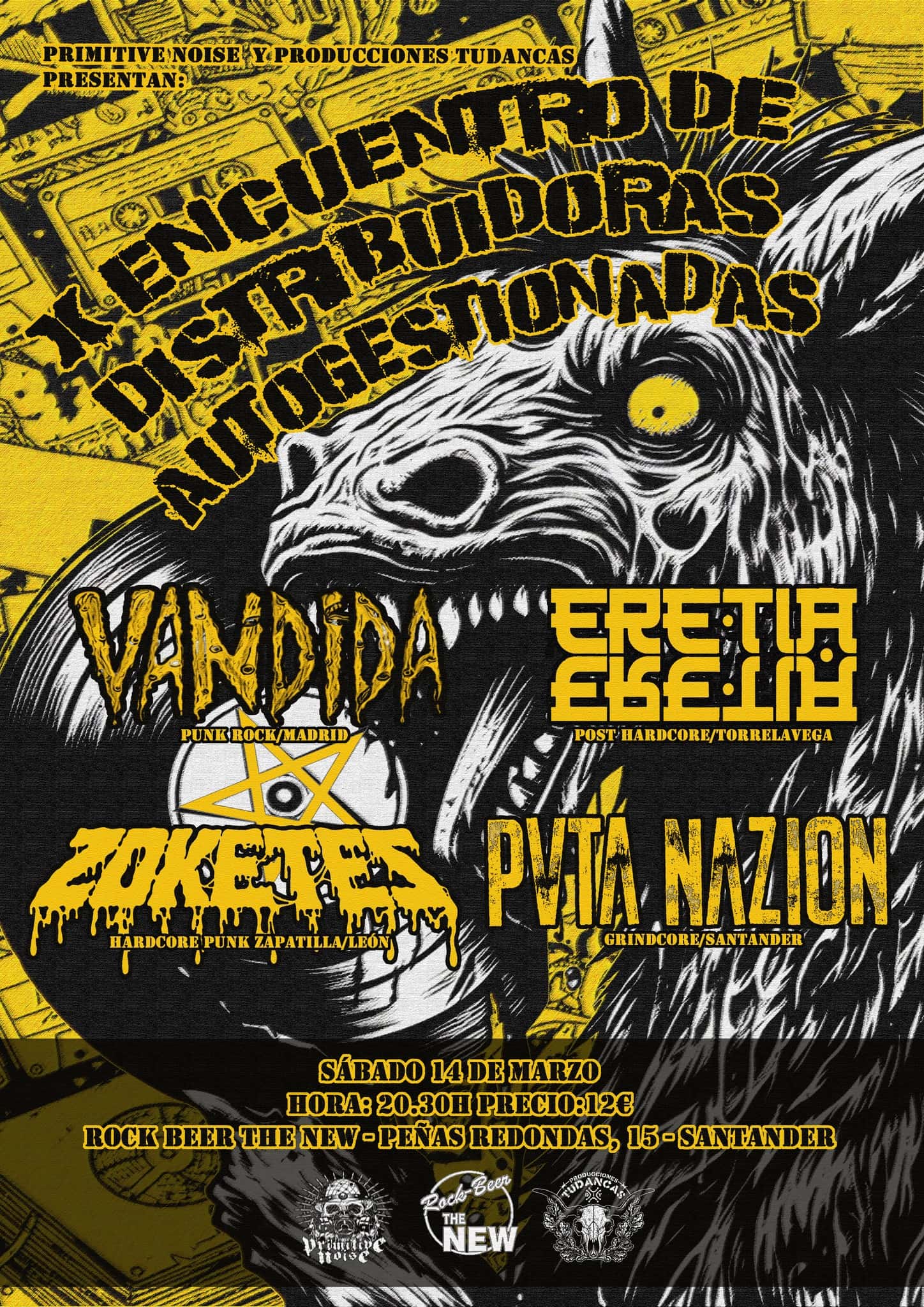 Conciertos de Zoketes, Vandida, Eretia y Pvta Nazion