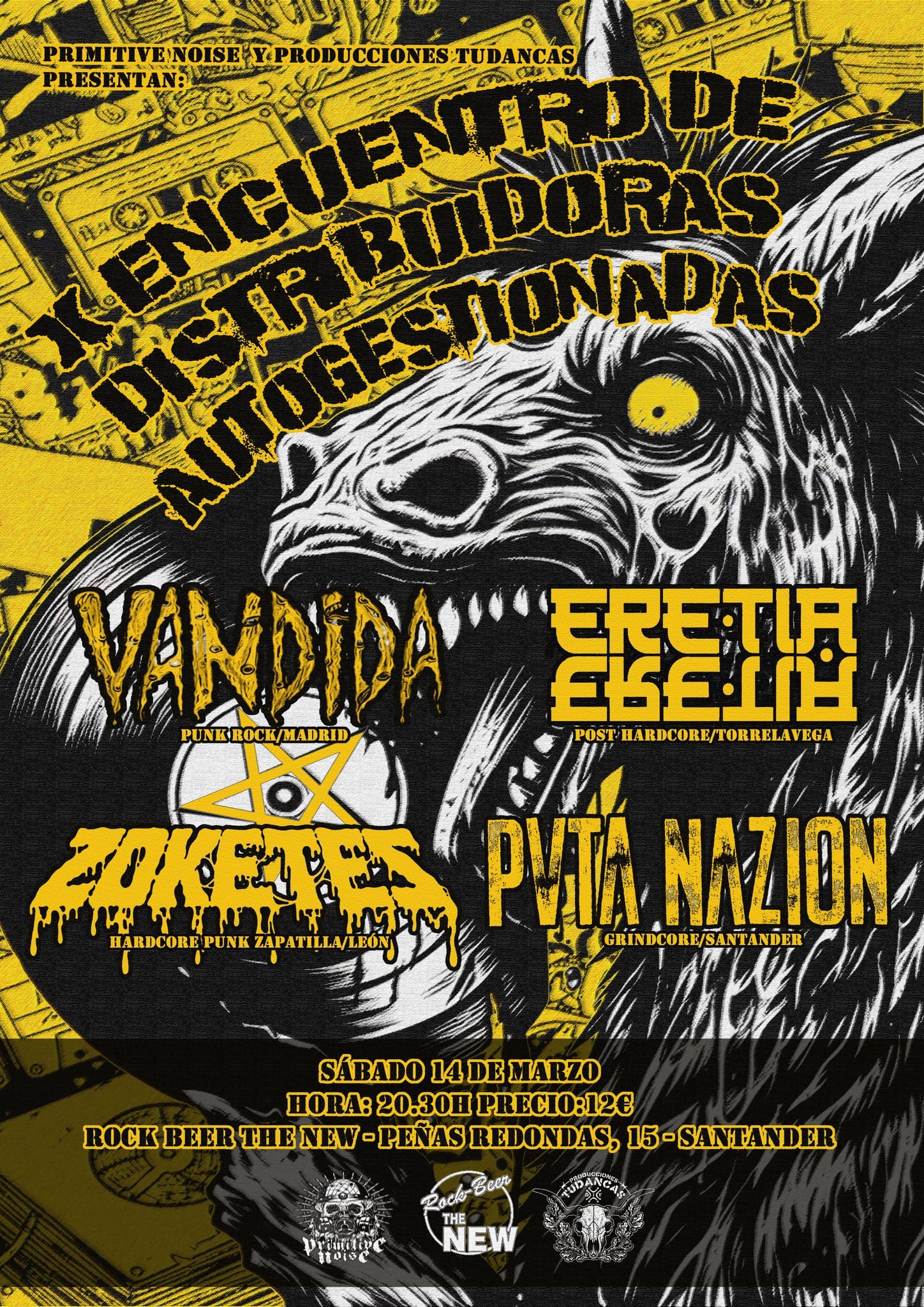 Conciertos de Zoketes, Vandida, Eretia y Pvta Nazion