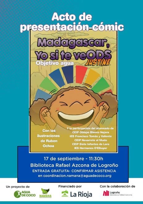 Presentación del cómic «Madagascar, Yo sí te veODS - Objetivo agua: JUSTINE»