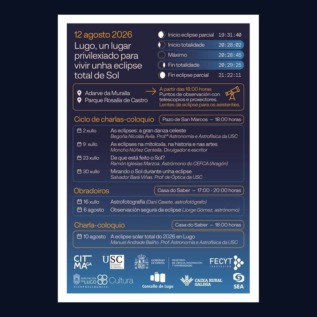 Charla 'A eclipse solar total do 2026 en Lugo'
