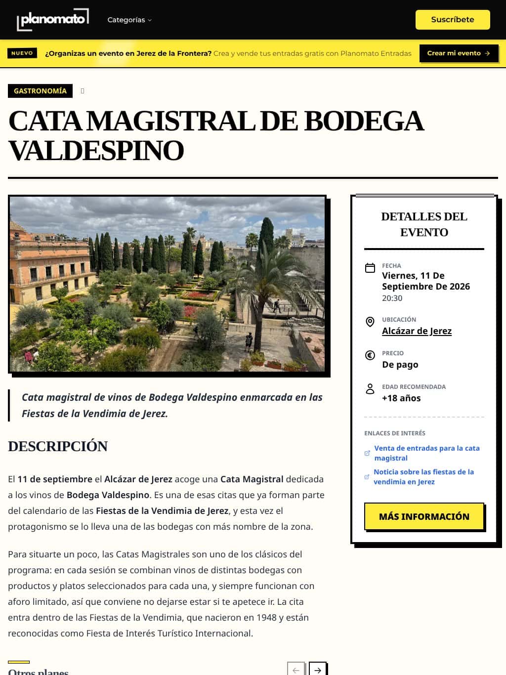 Cata Magistral de Bodega Valdespino