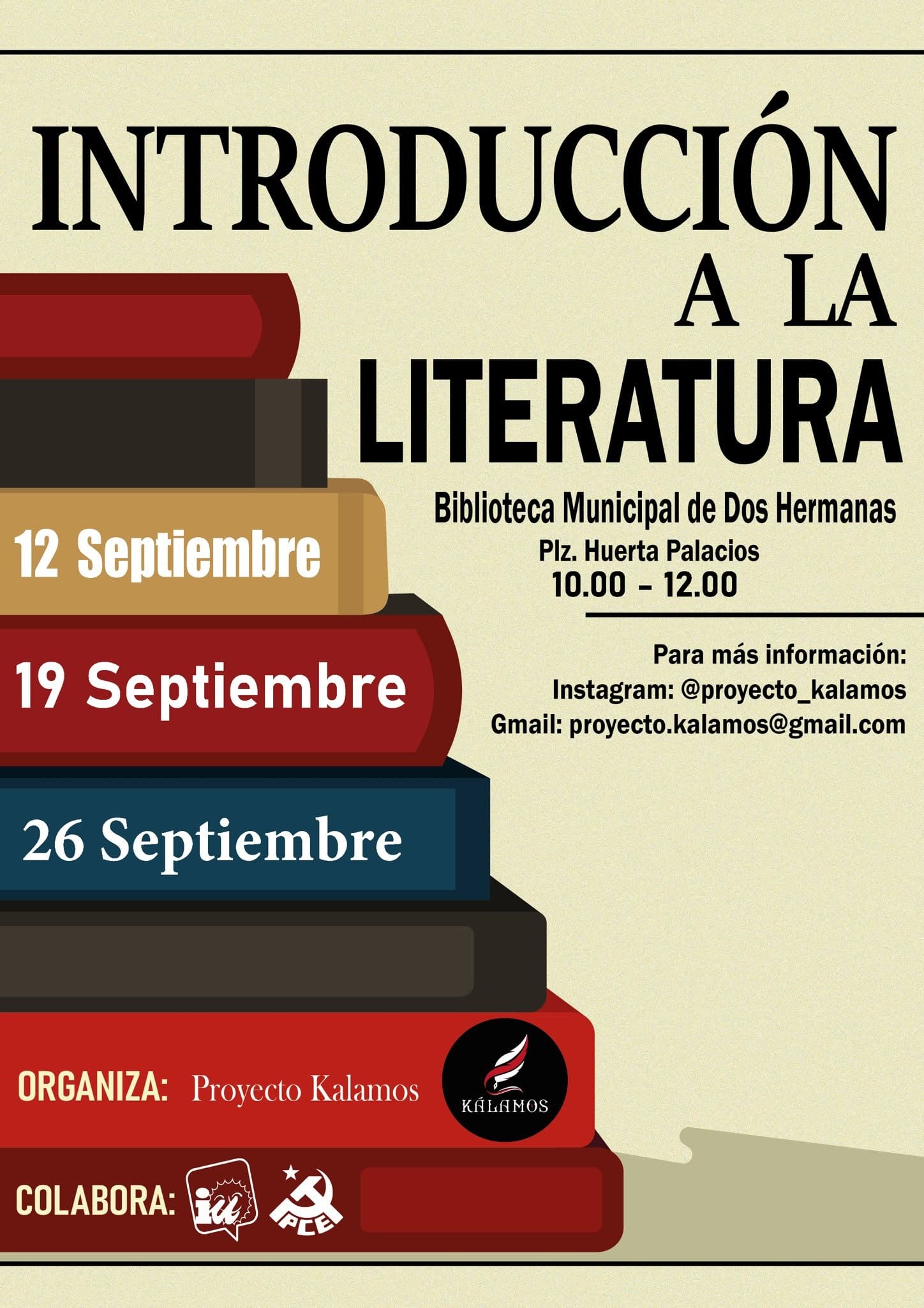 Talleres gratuitos de introducción a la literatura - Proyecto Kálamos