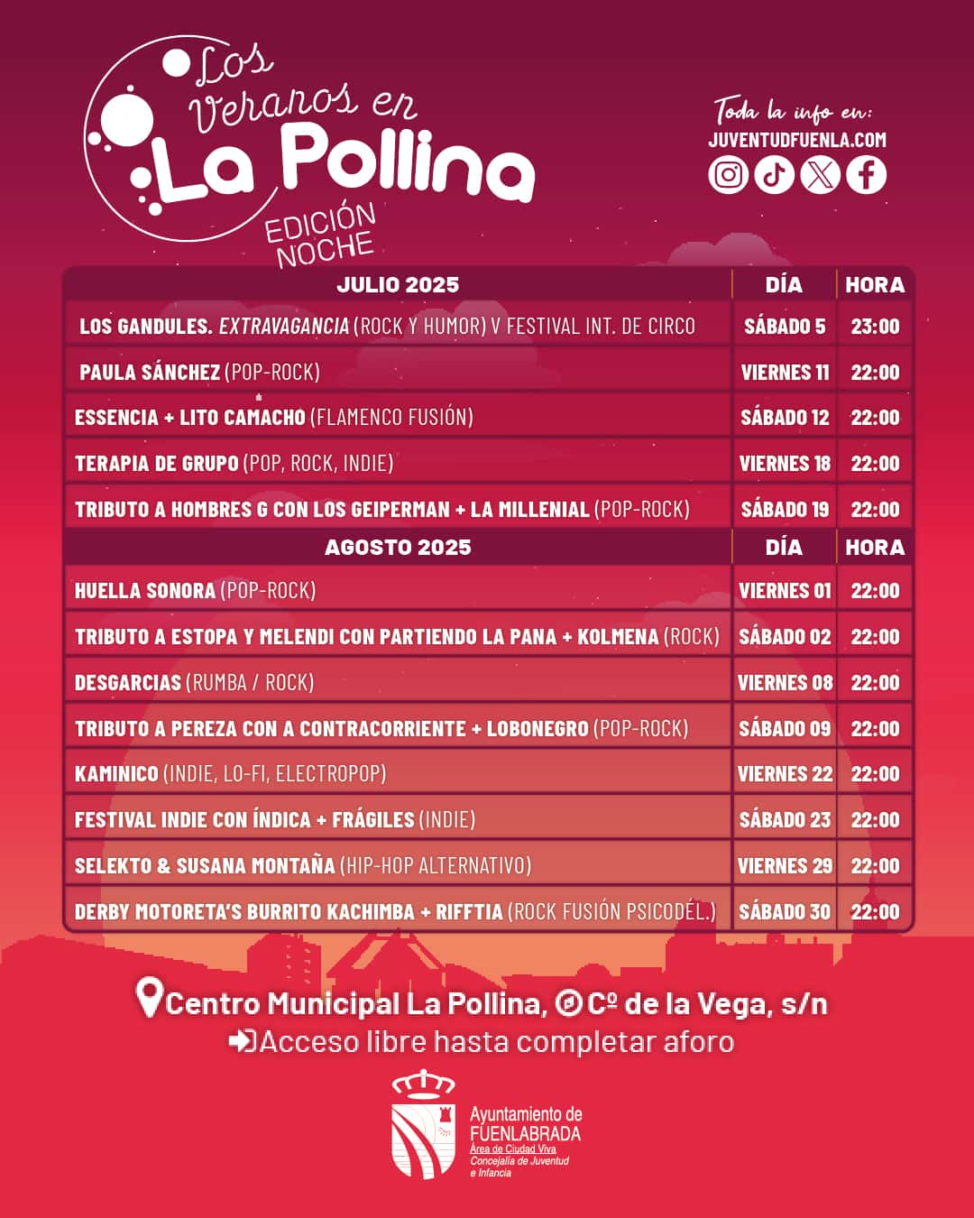 Cine, música y arte al aire libre en Fuenlabrada