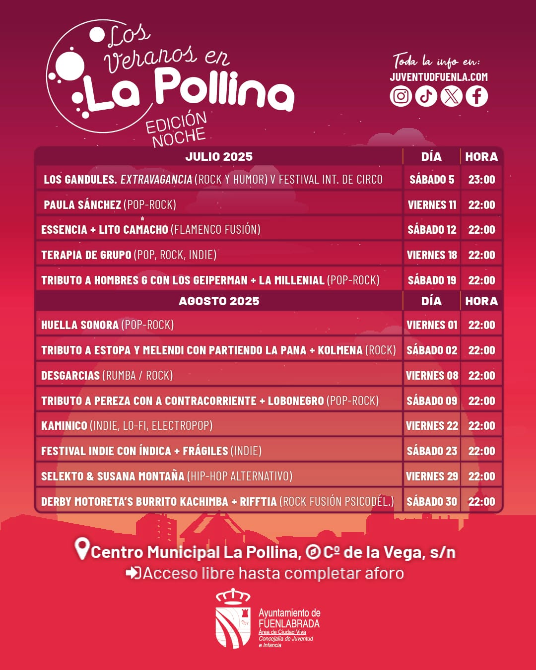 Cine, música y arte al aire libre en Fuenlabrada