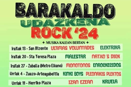 Udazkena Rock: 14 bandas locales en 7 conciertos gratis
