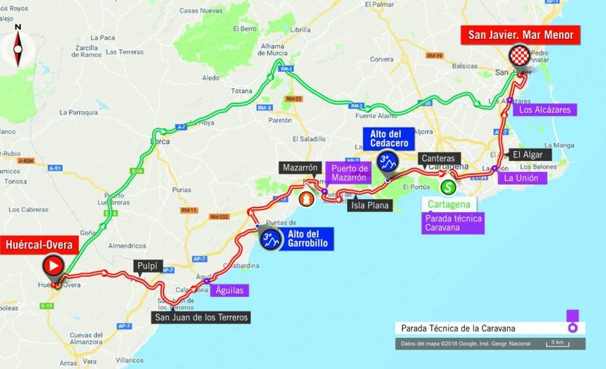La Vuelta une Cartagena y Lorca: etapa y recorrido