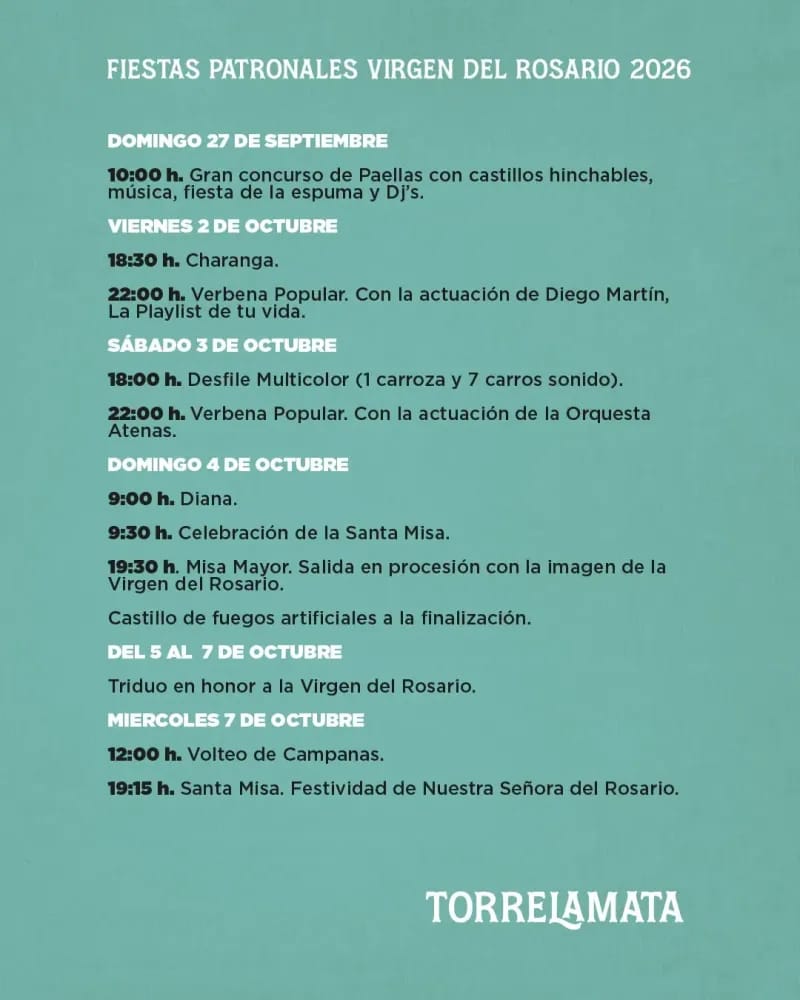 Fiestas de La Mata 2026: romería, paellas y desfile