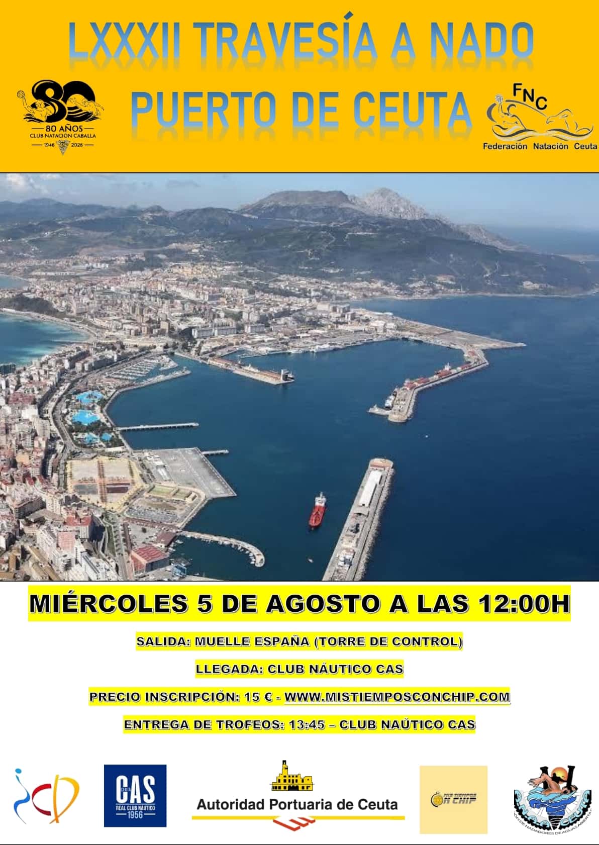Travesía a Nado del Puerto de Ceuta: cómo inscribirse