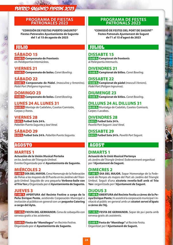Las fiestas patronales del Puerto de Sagunto