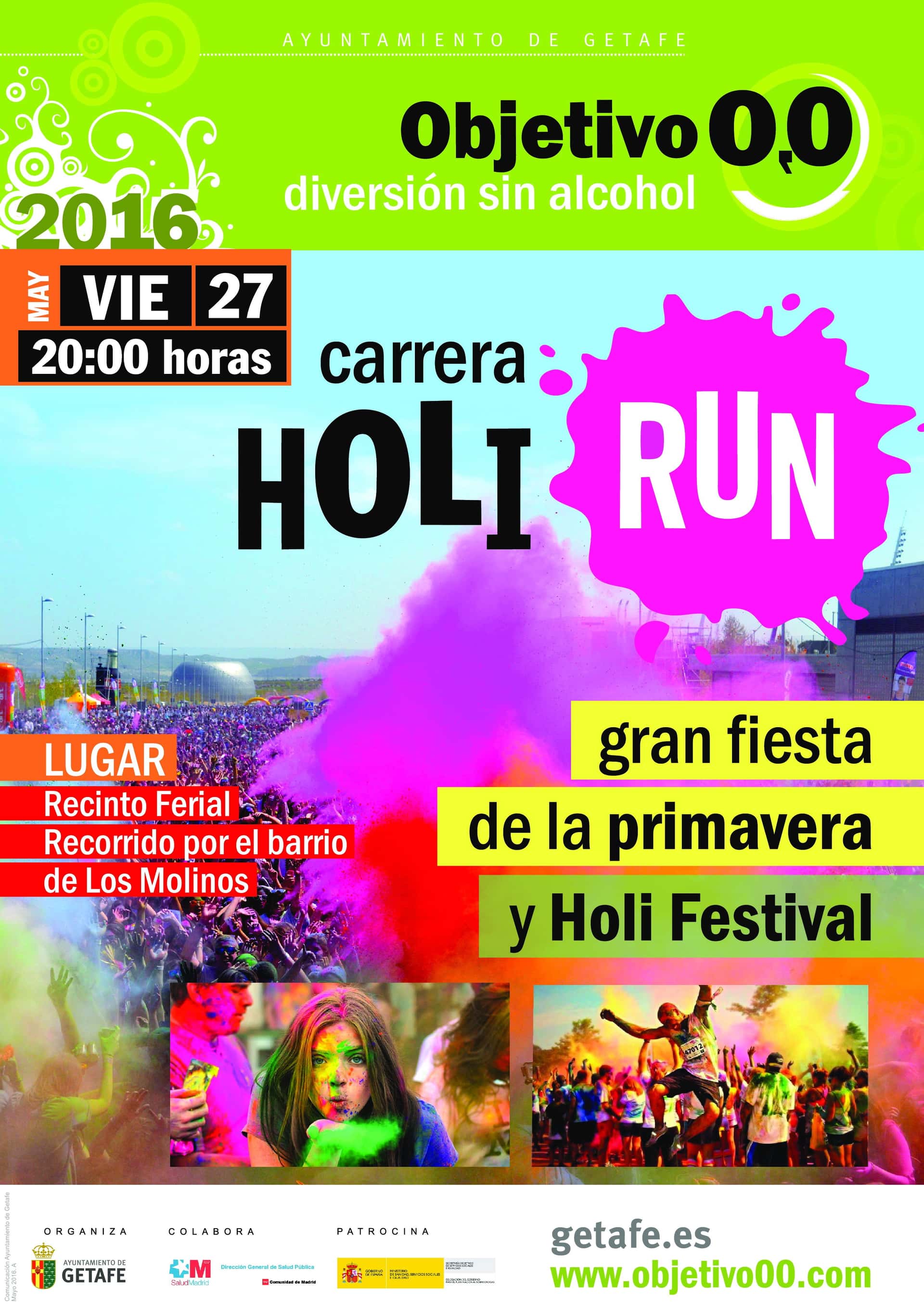 Los Molinos: Holi Run y espuma del 11 al 13 de septiembre