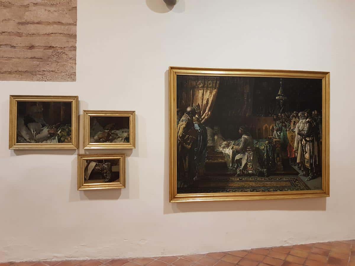 Exposición del cuadro 'El rey Don Jaime entrega la espada a su hijo' de Ignacio Pinazo
