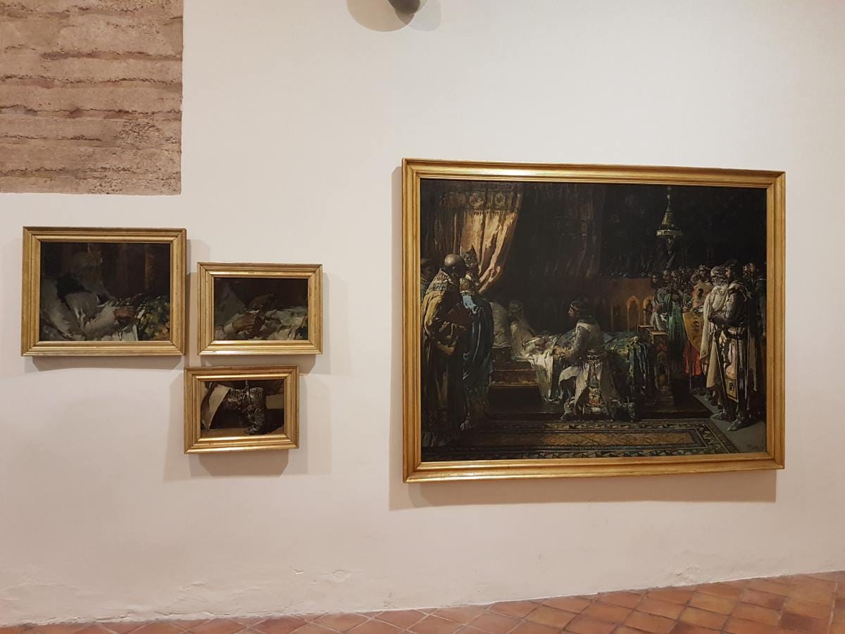 Exposición del cuadro 'El rey Don Jaime entrega la espada a su hijo' de Ignacio Pinazo