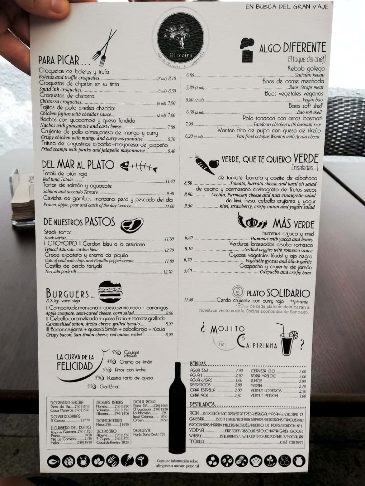 Restaurante Oliveira: cocina fusión en Santiago de Compostela