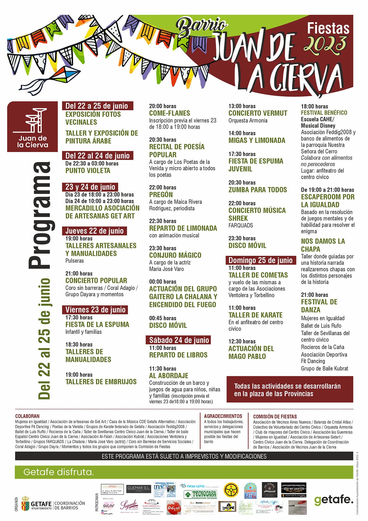 Guía de las fiestas de Juan de la Cierva en Getafe