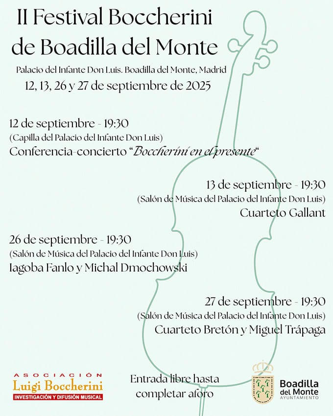 Guía del Festival Luigi Boccherini 2026 en Boadilla