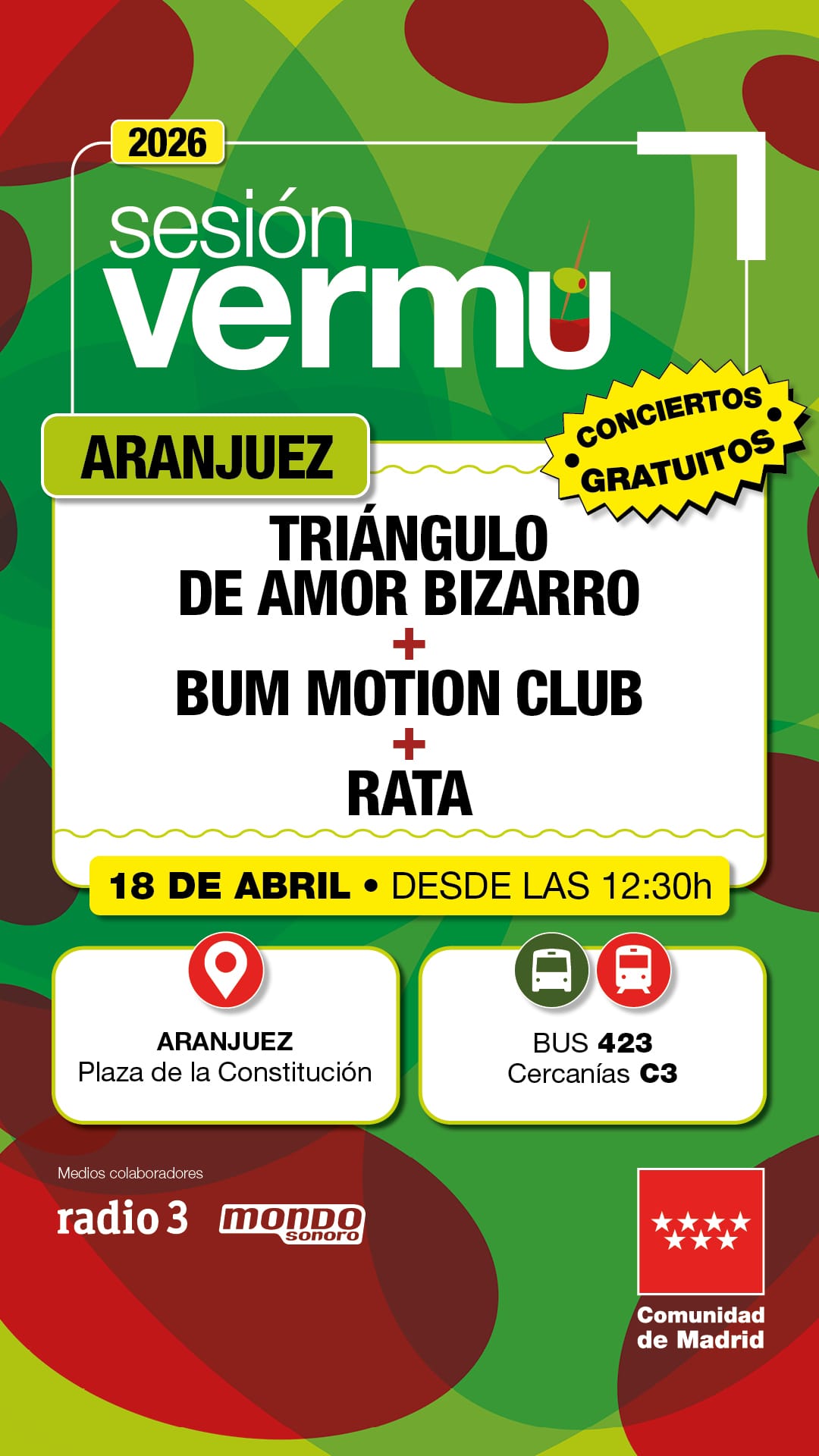 Sesión Vermú 2026 pasa por Aranjuez