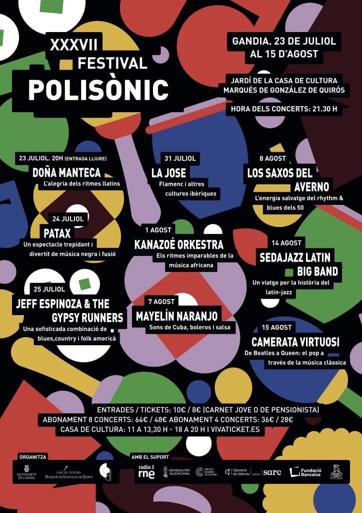 El Polisònic 2026 se despide en Gandia con jazz y pop