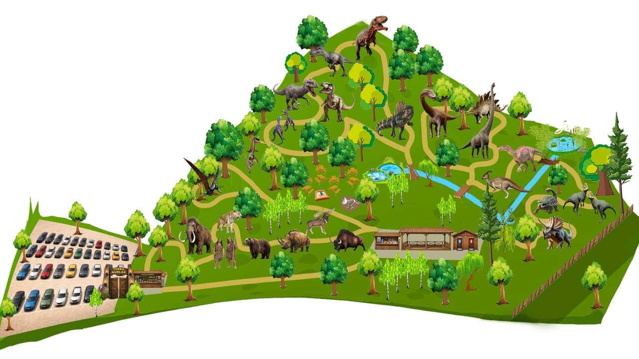 Nuevo parque de dinosaurios Terra Nublar en Outeiro de Rei