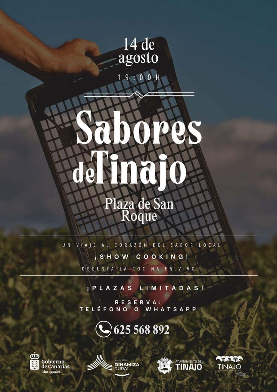 Sabores de Tinajo: cocina en vivo el 14 de agosto