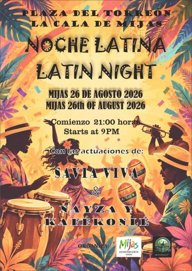 La Noche Latina llega a La Cala el 26 de agosto