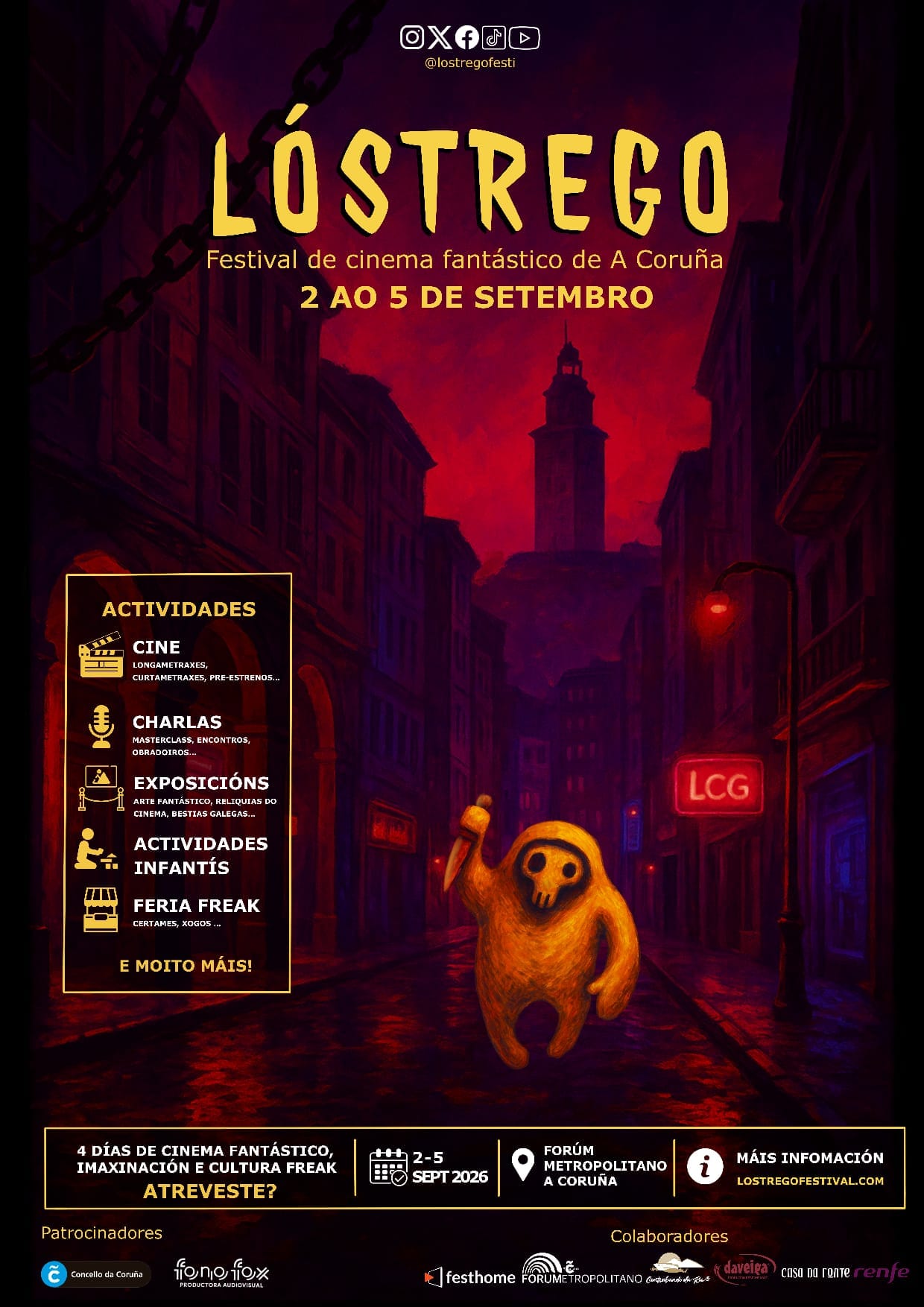 Lóstrego 2026: cine fantástico y terror en A Coruña