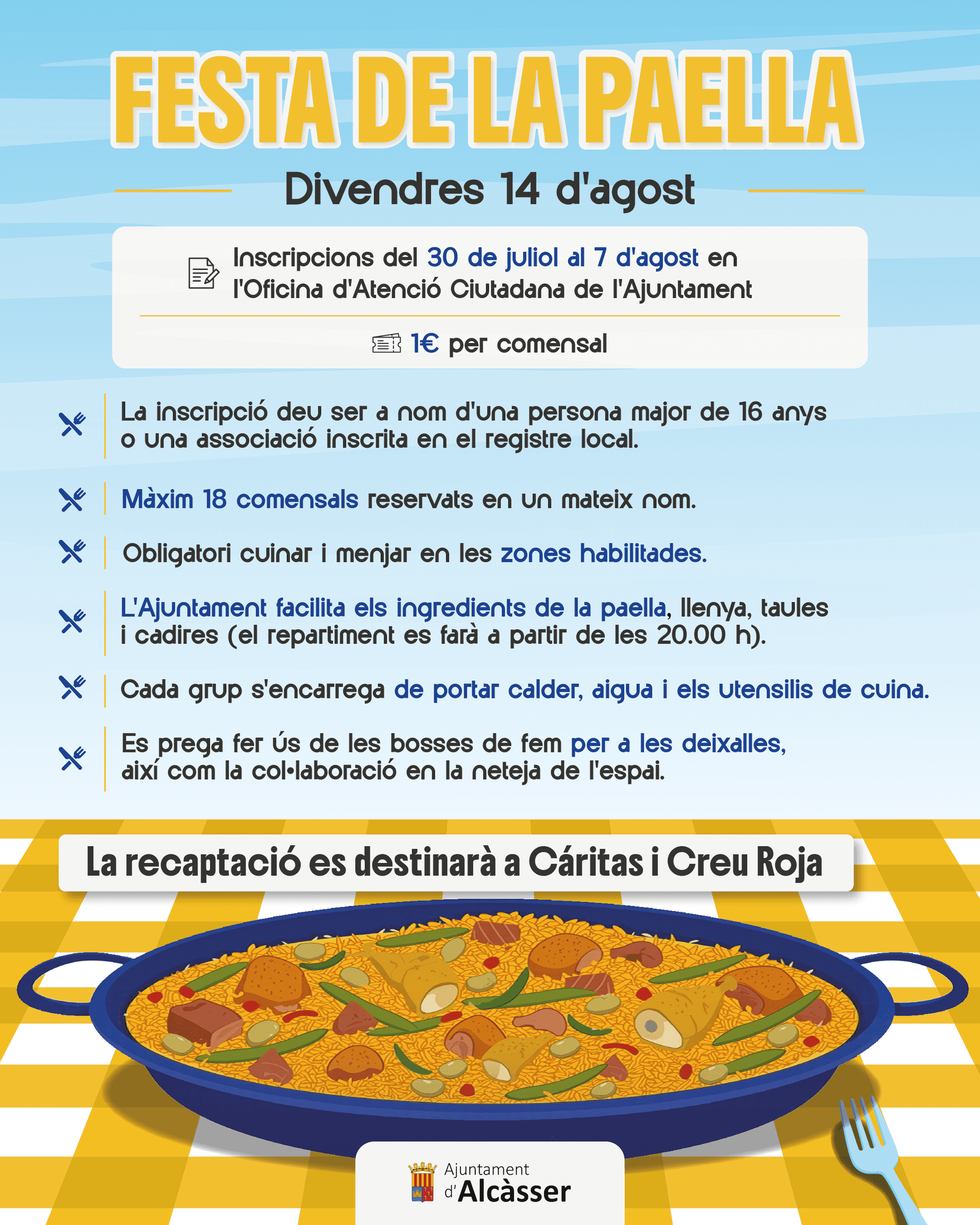 Fiesta de la Paella de Alcàsser: apuntarse por un euro