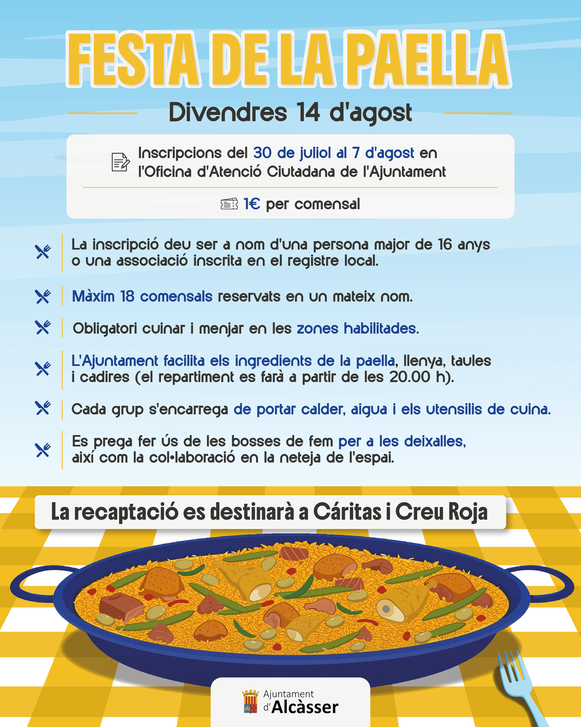 Fiesta de la Paella de Alcàsser: apuntarse por un euro