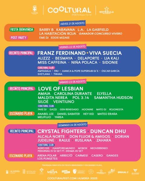 Cooltural Fest cierra con siete conciertos gratuitos