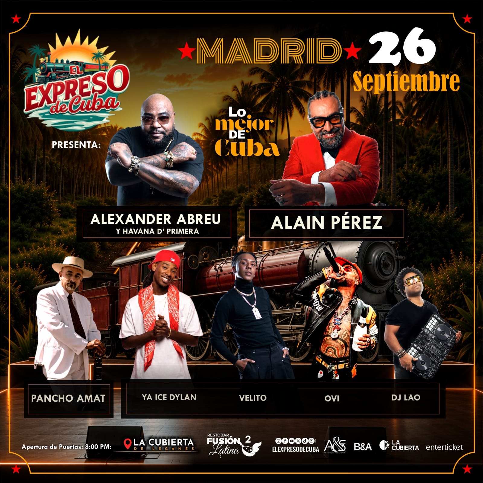 El Expreso de Cuba: salsa en Leganés los días 25 y 26