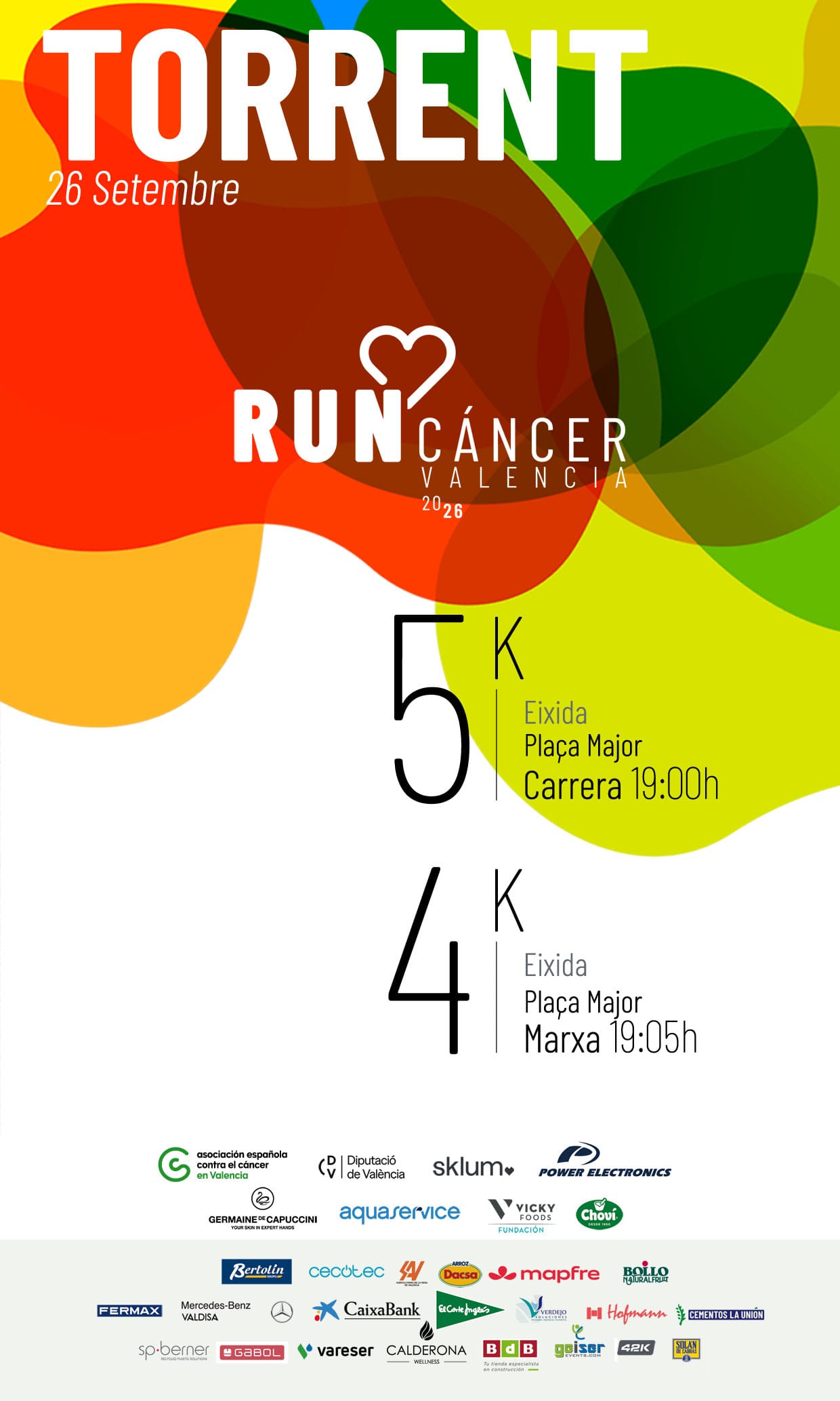 RunCáncer 2026: Torrent corre este sábado