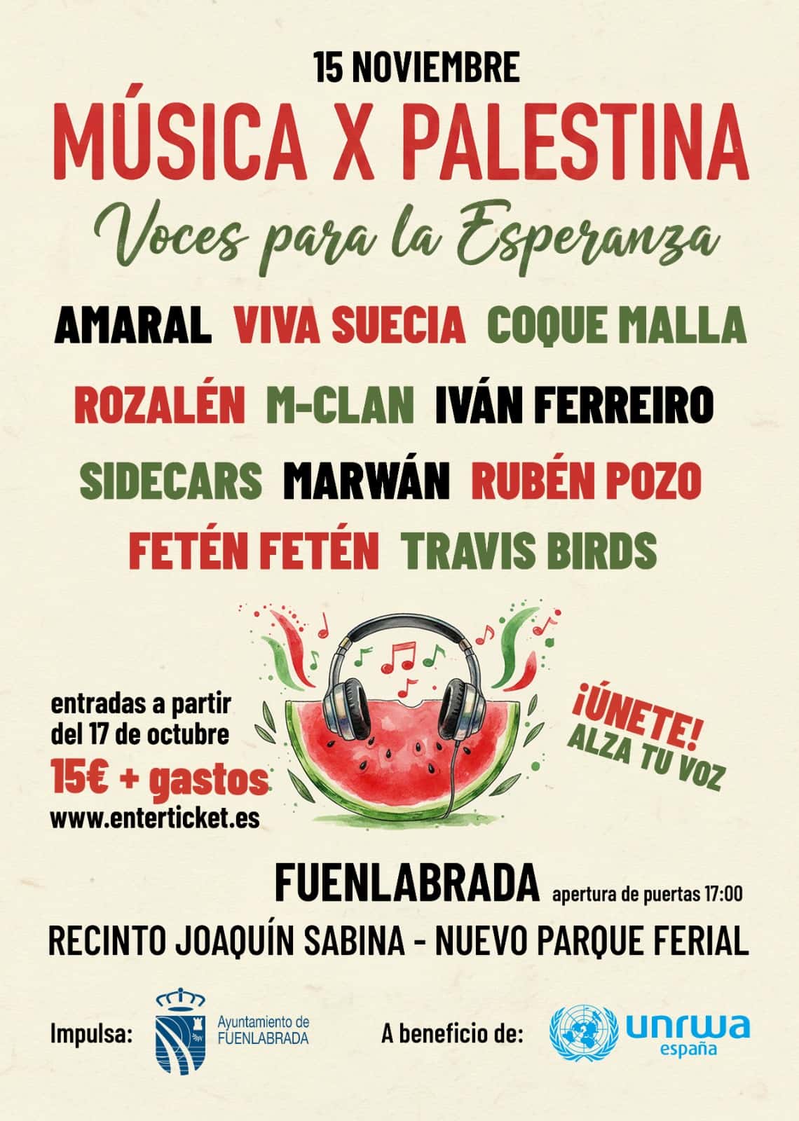 El concierto por Gaza que Fuenlabrada no llegó a oír
