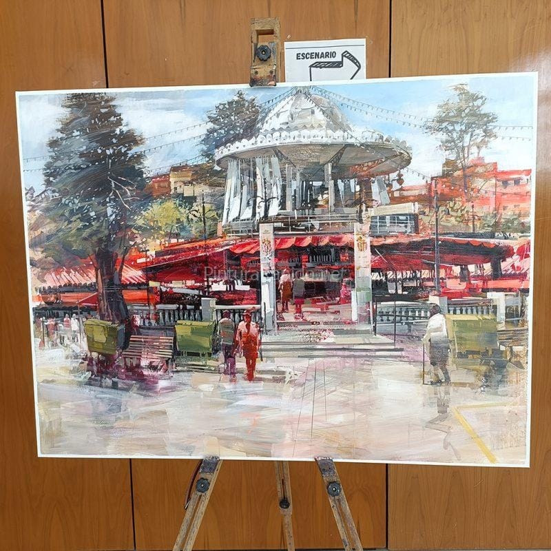 Exposicion de cuadros ganadores del Concurso de Pintura Rapida Feria de Albacete