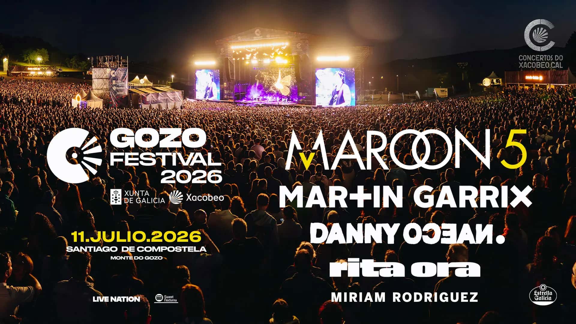 O Gozo Festival 2026: Maroon 5 y Martin Garrix en Santiago