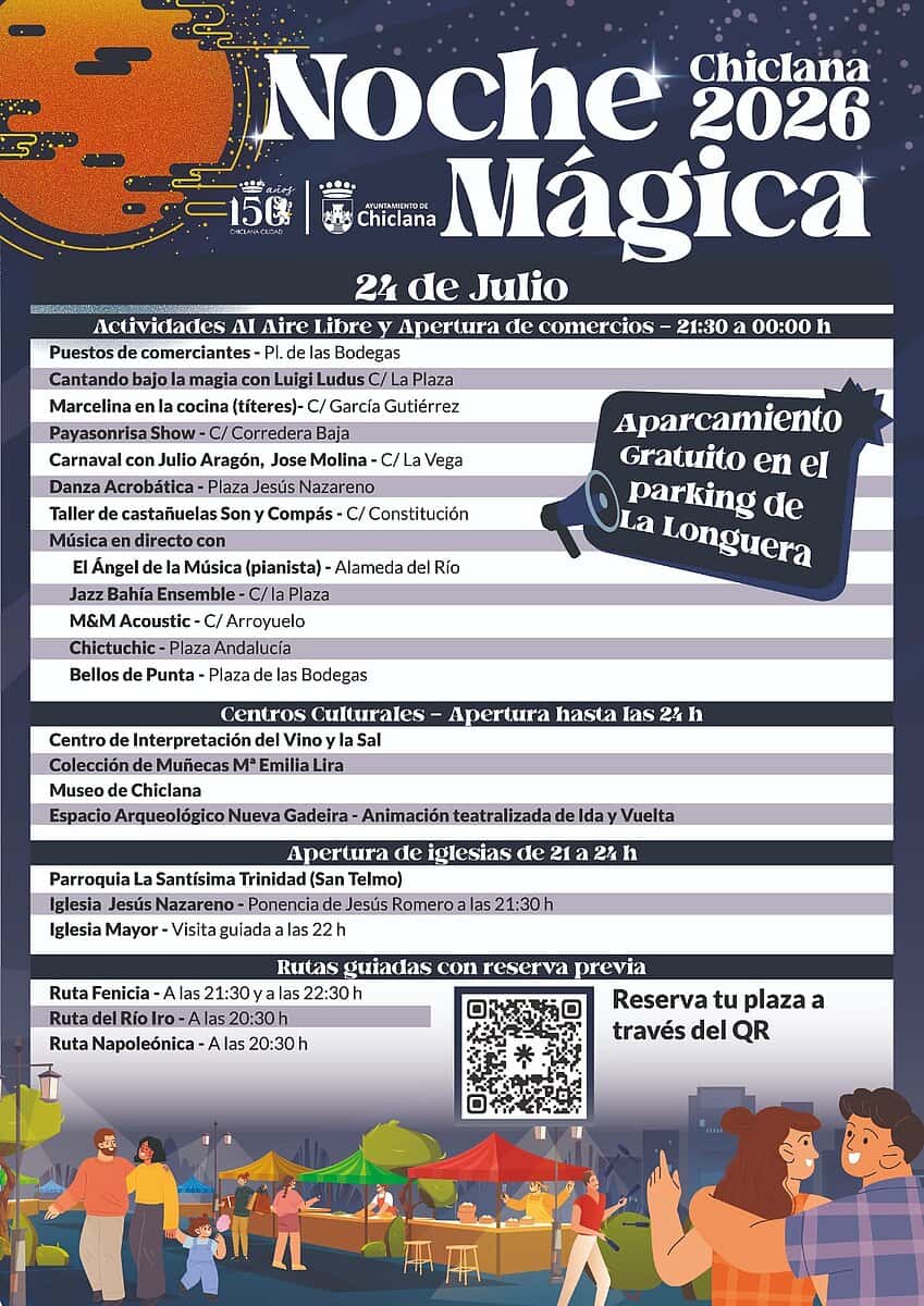 La Noche Mágica llena de vida el centro de Chiclana