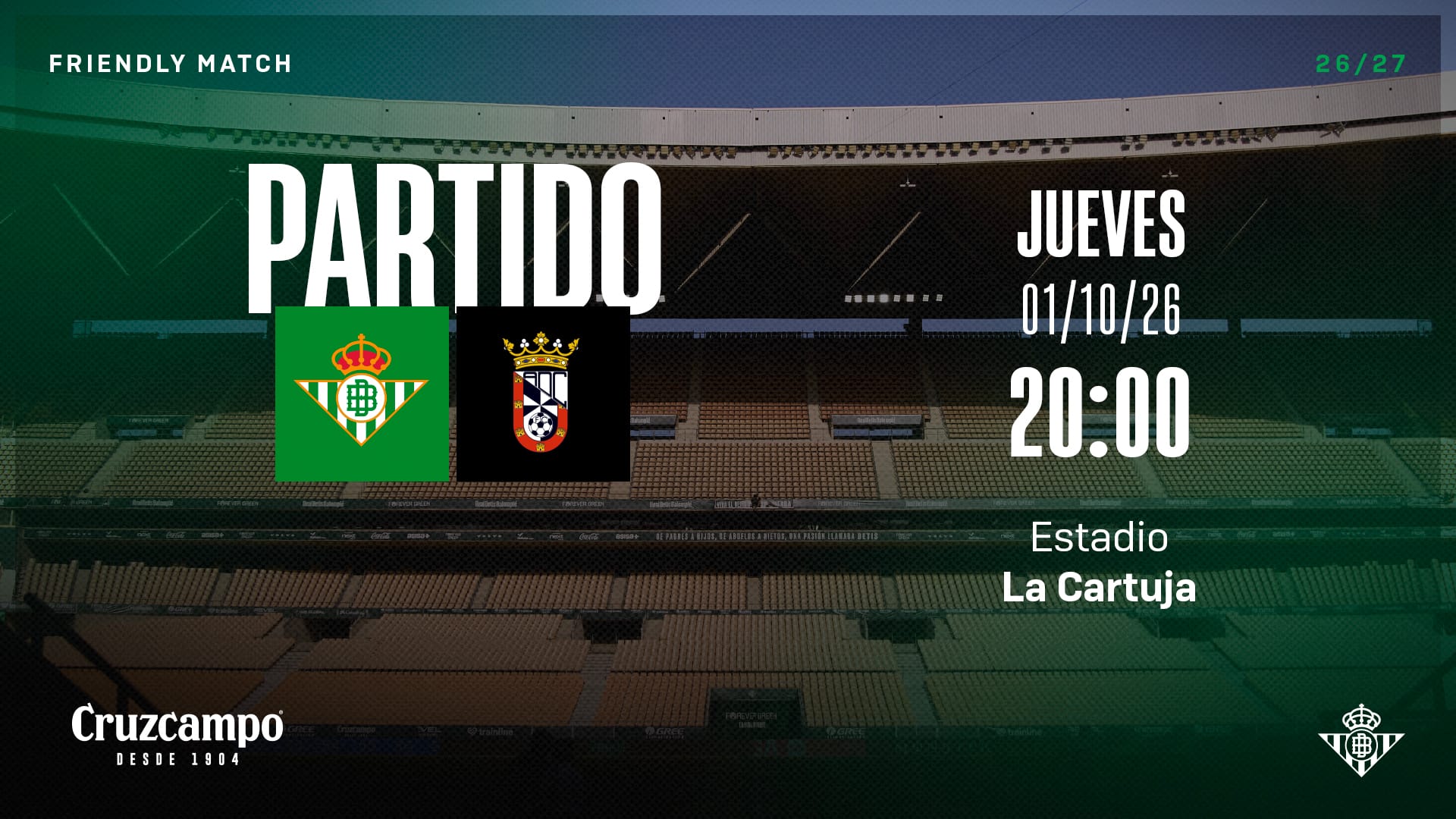 El Betis visita Ceuta: amistoso solidario el 1 de octubre
