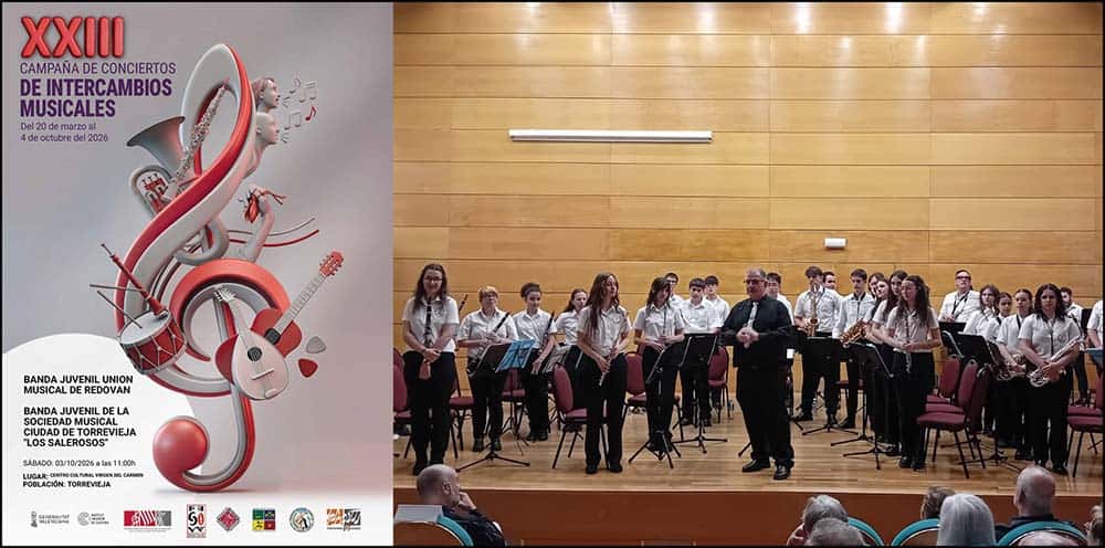 XXIII Campaña de Conciertos Intercambios Musicales: Banda Juvenil Sociedad Musical Ciudad de Torrevieja y Banda Juvenil Unión Musical de Redován